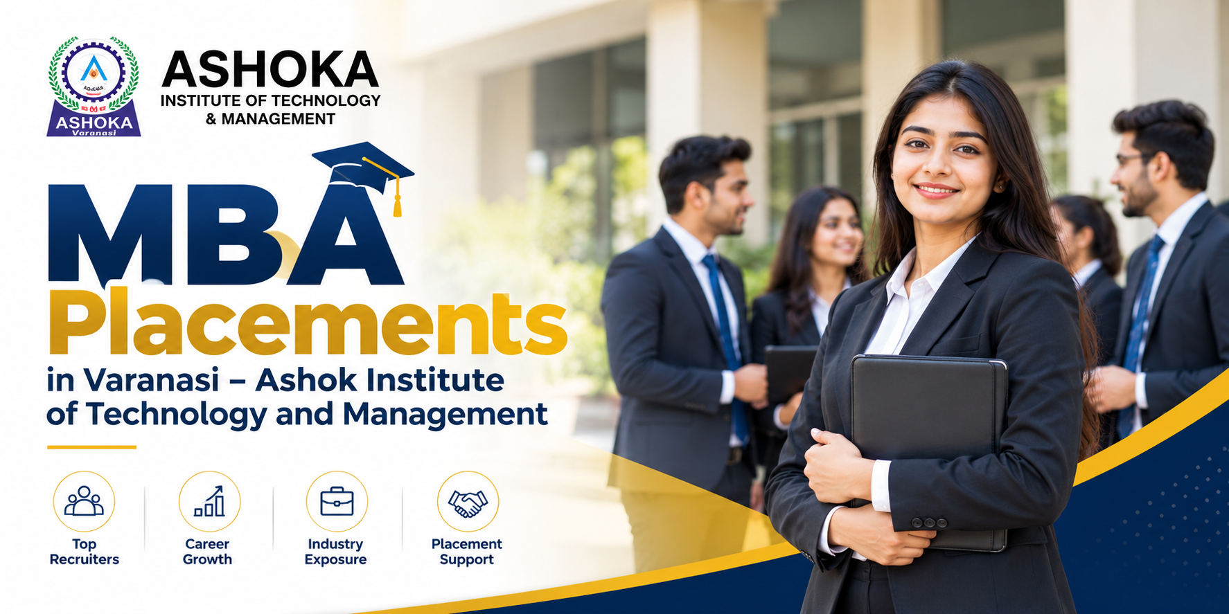 MBA Placements in Varanasi at Ashoka Institute of Technology and Management with MBA students and placement support.