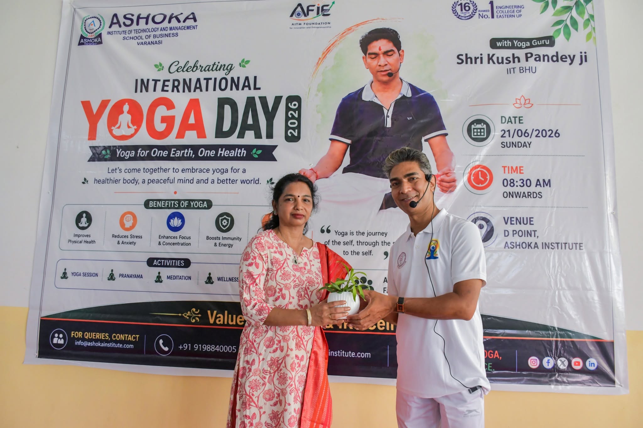 International Yoga Day 2026 Celebration at Ashoka Institute of Technology & Management, Varanasi